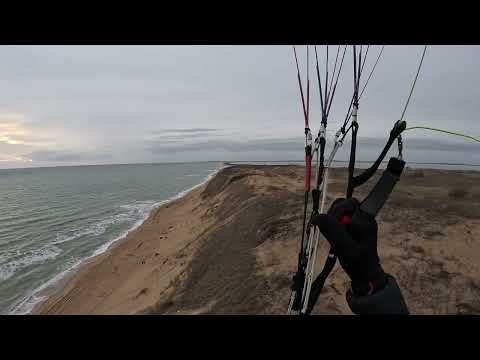 Видео: Параплан. Февральская хмарь в Благе.