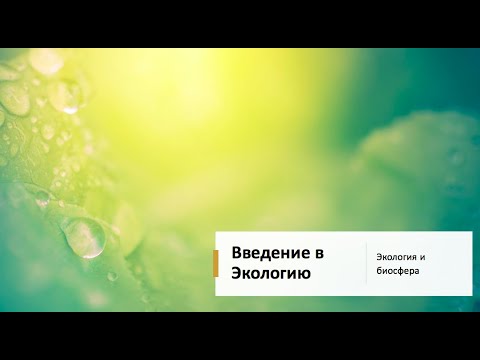 Видео: Введение в Экологию (часть 2)