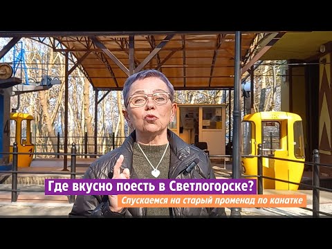 Видео: Где вкусно поесть в Светлогорске? Спускаемся на старый променад по канатке.
