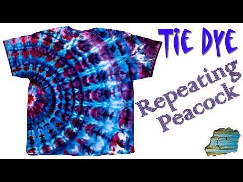 Видео: Tie Dye: Повторяющийся павлин [Ice Dye]