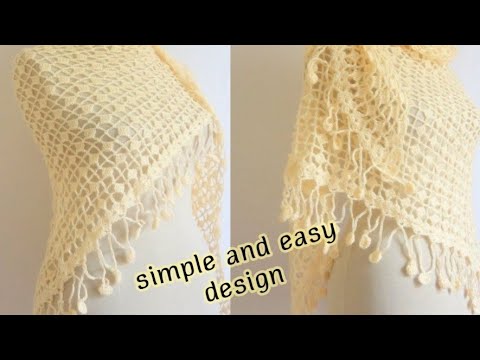 Видео: Как связать женскую пляжную шаль крючком для элегантного летнего образа с быстрой и эффектной бахро