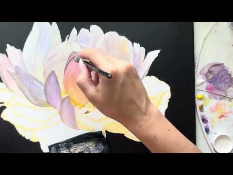 Видео: Как нарисовать пион с эффектом свечения