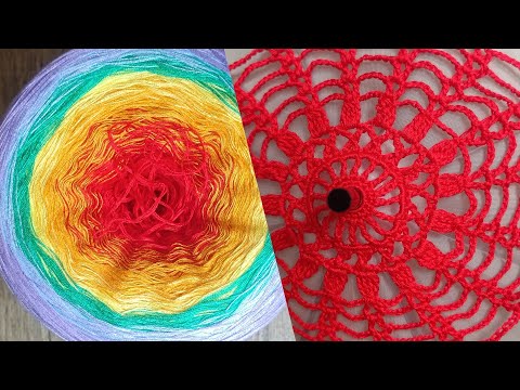 Видео: Ажурный зонтик ИРИДА. Ч.2 Экспресс МК. Учимся вязать по схеме.  #umbrella #crochet #ажурныйзонт