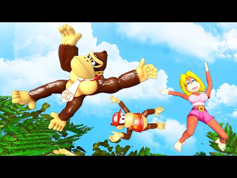 Видео: Donkey Kong: Рэгдолл Прыжки и Падения [GMOD] - Серия 64