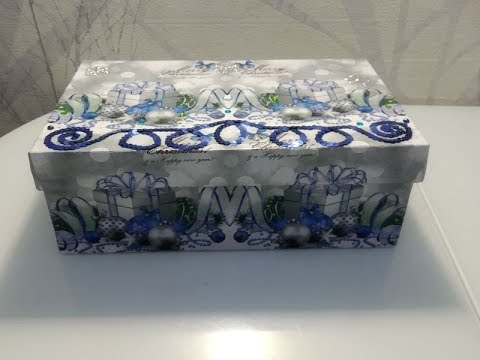 Видео: ДЕКУПАЖ ОБУВНОЙ КОРОБКИ.