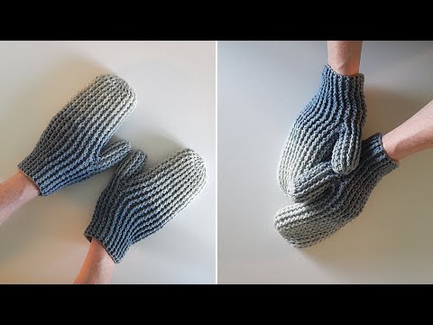 Видео: Как связать варежки крючком. Пошагово для начинающих
