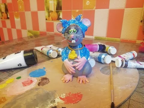 Видео: Лепим крысу из соленого теста (Девочка)