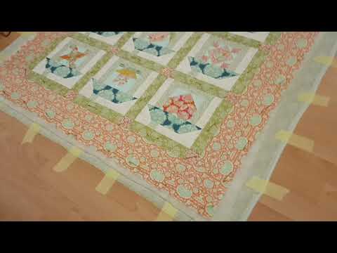 Видео: 199. Сборка сэндвича и стёжка/шьём квилт "Лоскутная деревенька