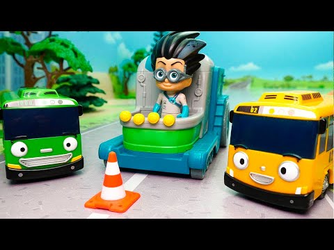 Видео: Мультики про машинки. Мультфильм 2021 года с игрушками автобусы Тайо - Новые фокусы от Ромео.