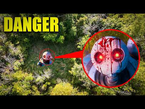 Видео: ДРОН поймал КРОВАВОГО ДИКОГО РОБОТА в РЕАЛЬНОЙ ЖИЗНИ!! (РОЗ — ЗЛО!)