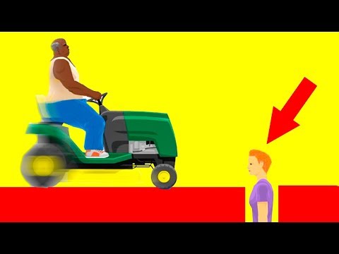 Видео: ААА! ТУТ МОЯ ГОЛОВА! ПЕРЕЕХАЛ ДЕВЧОНКУ НА ГАЗОНОКОСИЛКЕ! ОПАСНЫЕ УРОВНИ В ХЭППИ ВИЛС (Happy Wheels)