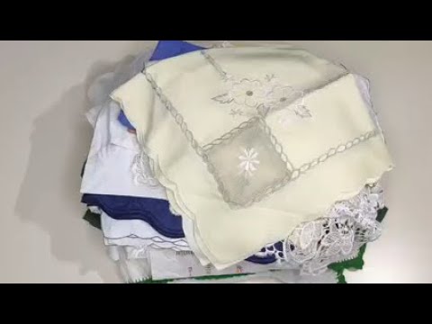 Видео: Лот 1264 Скатерти Салфетки Домашний обиход Германия 1010ркг 10кг 61ед