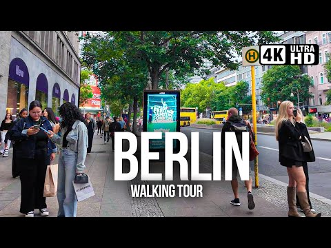 Видео: БЕРЛИН, Германия 🇩🇪 Вечерняя летняя атмосфера на Кудамме 🌞 Пешая прогулка 4K 2025