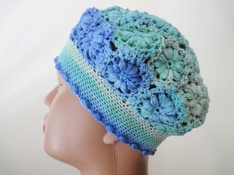 Видео: Берет из мотивов Часть 2 Beret of floral motifs Crochet Part 2