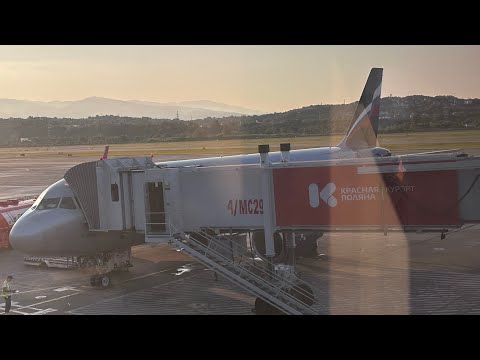 Видео: Руление и взлет Airbus A320-200 А/К Аэрофлот "RA-73179" в Сочи 