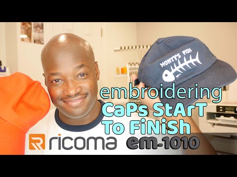 Видео: Вышивка на кепке Ricoma EM-1010 от начала до конца