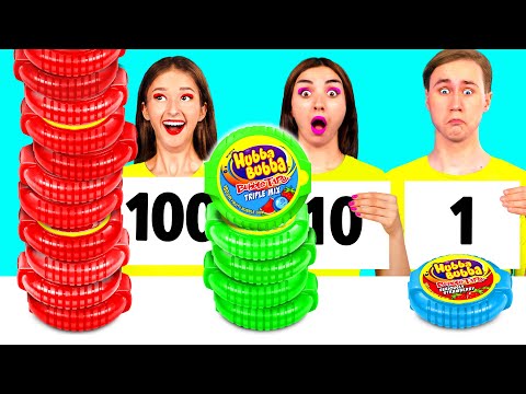 Видео: 100 Слоев Еды Челлендж | Эпичная Битва с Едой