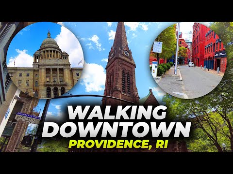 Видео: Прогулка по центру Провиденса, Род-Айленд