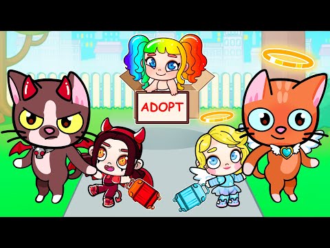 Видео: Ангела и Демона Удочерили Животные | Грустная История | Avatar World | Toca Boca