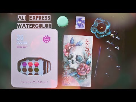 Видео: Художественные материалы с AliExpress. Эксперимент с бюджетной акварелью