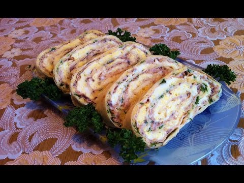 Видео: Рулет из Лаваша с Сардиной (Закуска) / Рулета из Лаваша с Консервами / Простой Рецепт (Очень Вкусно)