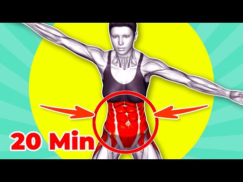 Видео: ➜ Плоский живот за 20 минут ➜ Стоячая тренировка для максимального сжигания!