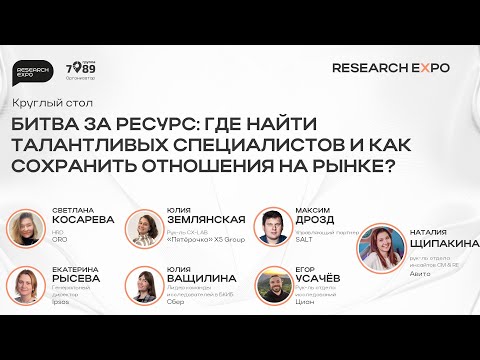 Видео: ResearchExpo'24. Битва За Ресурс (круглый стол)