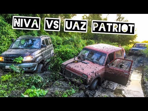 Видео: УАЗ Патриот против двух Нив на жестком бездорожье! БЕЗУМНЫЙ OFF-ROAD!
