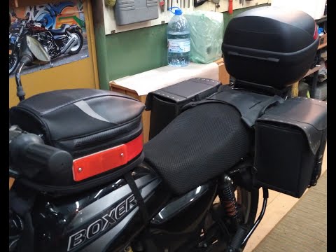 Видео: Баджадж Боксер 150 (Bajaj Boxer BM 150). Багажная система