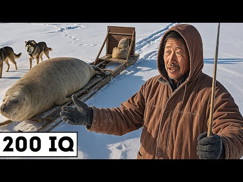 Видео: Как инуиты охотятся на тюленя весом 100 килограмм