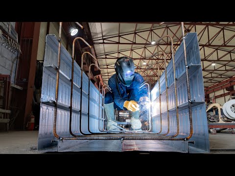 Видео: Инновационный! Больше не нужно сносить бетонную опалубку! Корейский строительный завод