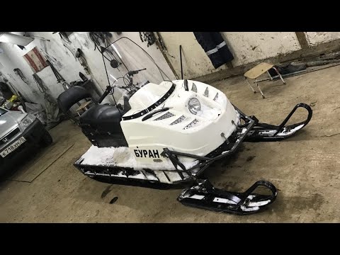 Видео: Переделка бурана на две лыжи.