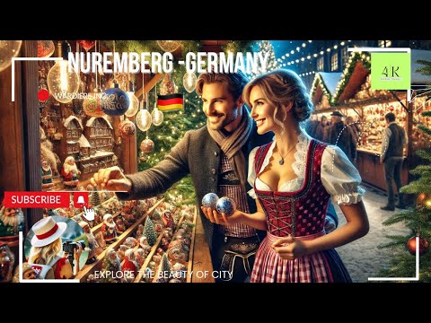 Видео: Нюрнберг - Германия - Самая красивая рождественская ярмарка в мире - Пешеходная экскурсия