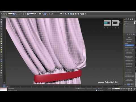 Видео: Как быстро и легко создать 3D-модель штор в 3Ds Max. Видео-запись со 2-й Ступени 3DArtist.biz