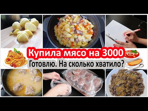 Видео: Мясные заготовки, готовка из них. Мясо на 3000 едим 3 недели