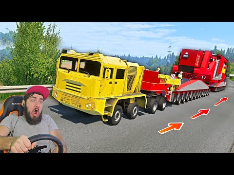 Видео: ЭТО ВАМ НЕ КАМАЗ - СУПЕР ТЯГАЧ ТАЩИТ 400 ТОНН ГРУЗ - ПОЛУЧИТСЯ? - EURO TRUCK SIMULATOR 2 моды + РУЛЬ