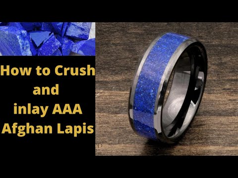 Видео: Как инкрустировать кольца лазуритом!
