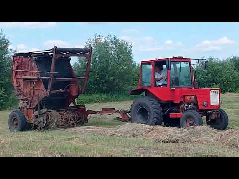 Видео: т-25 и пресс подборщик ПРП 1,6