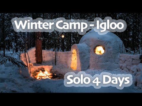 Видео: 4 дня Один Зимой в Лесу - Строю ИГЛУ - Нашел ЧАГУ - Готовлю еду на КОСТРЕ