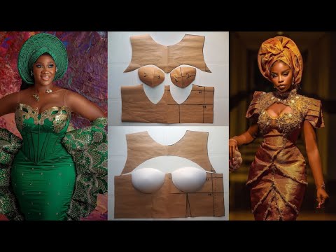 Видео: Как раскроить корсет двумя простыми способами! ||Чертеж выкройки корсета с кокеткой||Часть 1