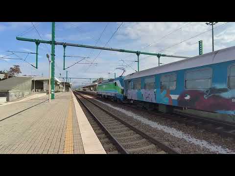 Видео: Гара Пазарджик. Снимане на БВ 8613 с най-новият локомотив на БДЖ