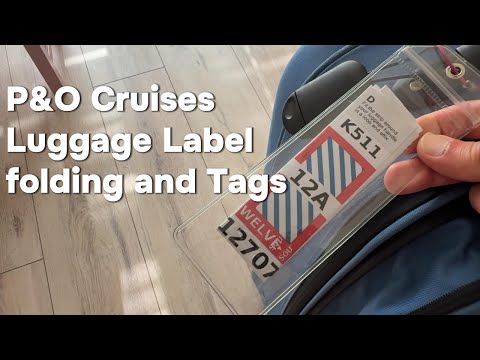Видео: Багажные бирки и использование пластиковых бирок P&O Cruises