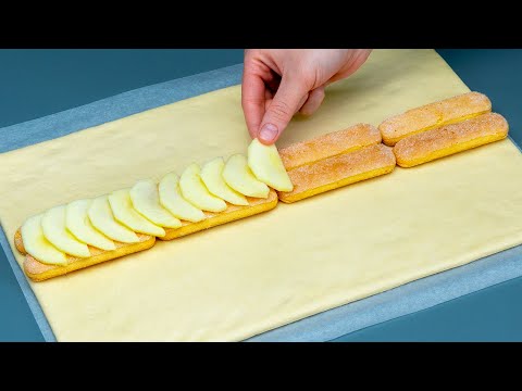 Видео: Десерт за 5 минут! Просто слоеное тесто и 2 яблока.