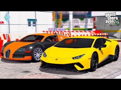 Видео: РЕАЛЬНАЯ ЖИЗНЬ В GTA 5 - ВОССТАНОВЛЕННЫЙ BUGATTI VEYRON ПРОТИВ LAMBORGHINI HURACAN НА ЧИПЕ! 🌊ВОТЕР