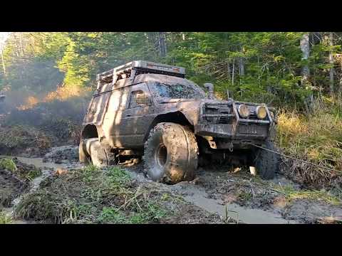 Видео: Nissan Safari Mitsubishi jeep Грязевой размаслай. Шишкевич трофи часть 2
