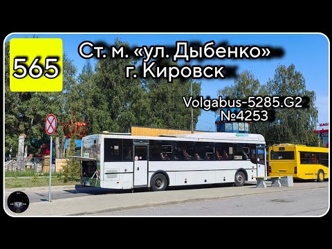 Видео: ЛО, автобус №565 от ст. м. ул. Дыбенко до г. Кировск | Volgabus-5285.G2 №4253