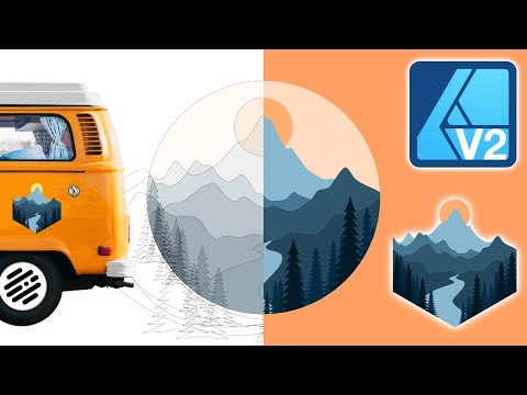 Видео: Иллюстрация для футболок и наклеек в Affinity Designer