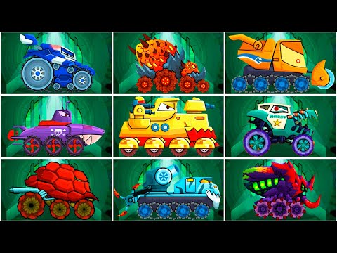 Видео: ТОП-9 БОССОВ Машина Ест Машину 3 - возвращение хищных тачек из Car Eats Car