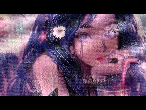 Видео: Готовая работа «Девочка и котята» от алмазного хобби , 40/50 🔥 #diamondpainting#алмазнаямозаика#art 