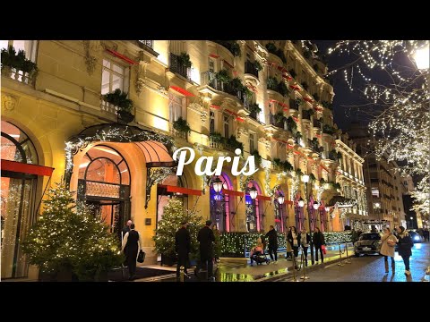 Видео: [4K]🇫🇷Рождественские огни Парижа🎄✨: Av. Монтень и Ав. Елисейские Поля, Кафе Dior🍰🫖/декабрь. 2024 год